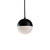 Monae 6-in Black LED Pendant