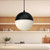 Monae 6-in Black LED Pendant
