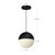 Monae 8-in Black LED Pendant