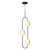 Tagliato 3 Head Matte Black/Brushed Gold LED Pendant