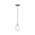 Bolla 5-in Brushed Gold/Opal Glass LED Pendant