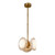 Alonso 13-in Vintage Brass/Alabaster LED Pendant