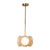 Alonso 13-in Vintage Brass/Alabaster LED Pendant