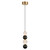 Onyx 5-in Natural Brass LED Pendant