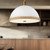 Doral 24-in Matte White/Vintage Brass 3 Lights Pendant