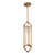 Cairo 19-in Ribbed Glass/Vintage Brass 1 Light Pendant