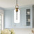 Soji 5-in Aged Gold/Clear Glass 1 Light Pendant