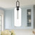 Soji 6-in Clear Glass/Matte Black 1 Light Pendant