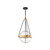 Harmony 14-in Brushed Gold/ Clear Water Glass 3 Lights Pendant