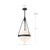 Harmony 14-in Brushed Gold/ Clear Water Glass 3 Lights Pendant