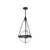Harmony 14-in Matte Black/Clear Water Glass 3 Lights Pendant