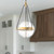 Harmony 18-in Brushed Gold/ Clear Water Glass 4 Lights Pendant