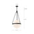 Harmony 18-in Matte Black/Clear Water Glass 4 Lights Pendant