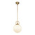 Fiore 10-in Brushed Gold/Glossy Opal Glass 1 Light Pendant