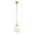 Fiore 10-in Brushed Gold/Glossy Opal Glass 1 Light Pendant