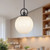 Fiore 10-in Matte Black/Glossy Opal Glass 1 Light Pendant