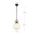 Fiore 10-in Matte Black/Glossy Opal Glass 1 Light Pendant