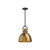 Waldo 11-in Matte Black/Aged Gold 1 Light Pendant