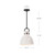 Waldo 11-in Matte Black/Glossy Opal Glass 1 Light Pendant