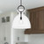 Waldo 18-in Matte Black/Clear Glass 1 Light Pendant