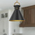 Emerson 18-in Aged Gold/Matte Black 1 Light Pendant