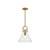 Emerson 11-in Aged Gold/Clear 1 Light Pendant