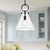 Emerson 14-in Matte Black/Clear Glass 1 Light Pendant