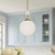 Celia 8-in Brushed Gold/Opal Glass 1 Light Pendant