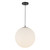 Marco 16-in Black/Opal Glass LED Pendant