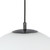 Marco 16-in Black/Opal Glass LED Pendant