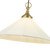 Ellen 20-in Brushed Gold/White Linen Socket Pendant