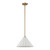 Serena 14-in Aged Brass/Opal Glass 1 Light Pendant