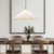 Serena 20-in Aged Brass/Opal Glass 1 Light Pendant