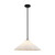 Serena 20-in Matte Black/Opal Glass 1 Light Pendant