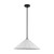 Serena 20-in Matte Black/Opal Glass 1 Light Pendant