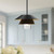 Tetsu 13-in Matte Black/Clear Glass 1 Light Pendant