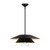 Tetsu 20-in Matte Black/Clear Glass 1 Light Pendant