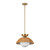 Perth 14-in Brushed Gold/Opal Glass 1 Light Pendant