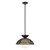 Perth 14-in Matte Black/Opal Glass 1 Light Pendant
