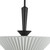 Bridgette 16-in Matte Black/Folded White Socket Pendant