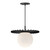 Plume 14-in Matte Black/Opal Matte Glass 1 Light Pendant