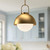 Harper 16-in Aged Gold/Opal Matte Glass 1 Light Pendant