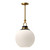 Copperfield 16-in Aged Gold/Opal Matte Glass 1 Light Pendant