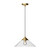 Mauer 15-in Brushed Gold/Clear Glass 1 Light Pendant