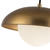 Rubio 11-in Aged Gold/Opal Matte Glass 1 Light Pendant