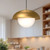 Rubio 16-in Aged Gold/Opal Matte Glass 1 Light Pendant