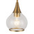 Hazel 6-in Aged Gold/Clear Glass 1 Light Pendant