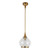 Hazel 10-in Aged Gold/Clear Glass 1 Light Pendant