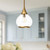 Hazel 10-in Aged Gold/Clear Glass 1 Light Pendant