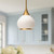 Hazel 10-in Aged Gold/Opal Matte Glass 1 Light Pendant